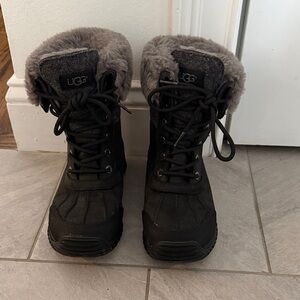UGG Women Charcoal and Black Boots